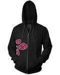 RIPPLEJUNCTION Ripple Junction Naruto: Shippuden Adult Unisex Anti-Leaf Clouds Full Zip Fleece Hoodie XXX-Large Black