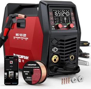 ARCCAPTAIN iControl MIG165 Pro MIG Welder 165A 120V 240V Gas MIG/Gasless Flux MIG/MMA Stick/Lift TIG/Spot Welding/Spool Gun Aluminum Welding Machine, 6 in 1 Professional Welder Machine, APP Control