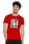 Fflirtygo Regular Fit Men's Cotton T-Shirt, Greek Overthinker Printed Stylish Men t-Shirt Red Color