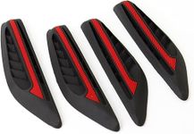 4pcs Car Door Edge Reflective Stickers Protection Guard Strips Universal Car Truck SUV Anti-Collision Sticker Decal Black Red Car Side Door Edge Guards Protector Carbon Fiber Pattern