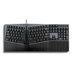 Perixx PERIBOARD-535BL Wired Ergonomic Mechanical Full-Size Keyboard - Low-Profile Blue Clicky Switches Programmable Feature with Macro Keys Compatible Windows and Mac OS X US English, Black…