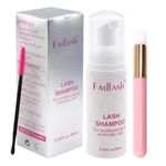 Lash Shampoo for Eyelash Extension 60ml Lash Cleaner Eyelash Shampoo With a Soft Brush(Lash Shampoo-2.2 OZ)