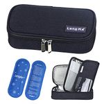 Insulin Pen Case - Insulin Cooler Travel Case with 2 Cooling Ice Packs, Medicine Cool Bag for Diabetic Insulin Pen and Vials Storage by YOUSHARES (Black)