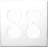 Morris 83222 Painted Steel Wall Plate, 2 Gang, White