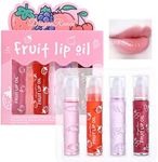 4 Pcs Fruit Lip Oil Set Lip Gloss C