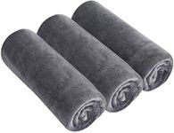 BW&HM Microfibre Gym Towels Sports Towel Sweat Workout Towel Quick Dry Super Absorbent For Fitness Yoga Men Women 40cm x 80cm 3 Pack Grey