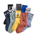 Funny Crew Socks Colorful Novelty Cute Casual Crew Socks Gift Packs for Women Men 10 Pairs (Pattern B)