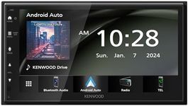 KENWOOD DMX40S Digital Car Stereo (50W x 6-Ch), Apple CarPlay & Android Auto Compatible, Bluetooth-Enabled Head Unit with 6.8" LCD Display, Single DIN Touchscreen Car Stereo with USB Mirroring