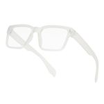 KiwiCaves Stylish Rectangular Frame Eyeglass for Men & Women (Clear)