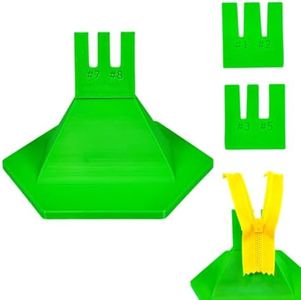 Zipper Jig Tool with Anti-Slip Silicone Base for 6 Size #1#2#3#5#7#8 Zippers,Zipper Installing Tool Handy Zip Fastener for Zippers Pulls Zip Sliders for Dresses & Pants (Green)