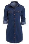 SS7 New Vintage Denim Blue Shirt Dress Sizes 6-14 (UK - 12, Vintage Denim)