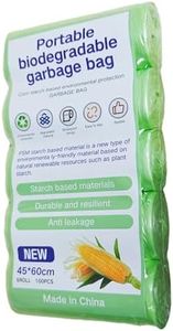 Biodegradable Trash Bags Waste Bag100PCS, Garbage bags 20L kitchen trash bags, Small Garbage Bags, Compost Bags for Food/House/Garden (Green)