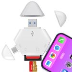 TIANSONG SD Card Reader for iPhone, Triangle USB Type C Memory Card Reader for iPhone 15/iPad USB to SD Card Adapter Supports SD/Tf Card Trail Game Camera Viewer for MacBook Pro/Air No App Required