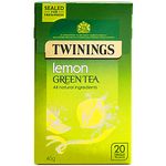 Twinings Lemon Green Tea 20 Single Tea Bags, 40g