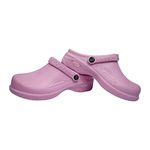 Natural Uniforms Ultralite Women's Clogs with Strap, Medical Work Mule (Size 7, Pink)