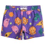 MaaMgic Boys Swim Trunks Toddler Swim Shorts 4 Way Stretch Bathing Suit Boy Swimsuit for All Ages,Space Dinosaur