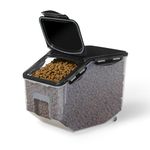 Starfrit LocknLock Pet Food Container with Wheels - 406oz/12L - Airtight - 4-Sided Locking Flip Top Lid