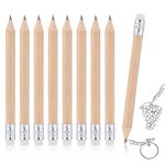 200pcs Golf Pencils, 4inch Mini Pencils Half Pencils with Eraser Sharpened Mini Wood Pencils for Preschoolers Toddlers Kindergarten School Home(Wood Color)