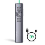 NORWII N95 Rechargeable Presentation Clicker for Powerpoint Clicker with Soft and Big Button, Wireless Presenter Rechargeable Presentation Pointer Slide Clicker for Computer 2.4GHz