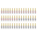 Nakamichi Excel Series 24k Gold Plated Banana Plug 12 AWG - 18 AWG Gauge Size 4mm for Speakers Amplifier Hi-Fi AV Receiver Stereo Home Theatre Audio Wire Cable Screw Connector, 48 Pcs (24-Pairs)