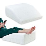 The White Willow Orthopedic Medical Grade Foam Bed Wedge Elevated Leg Rest Pillow for Improved Circulation, Acid Reflux,Back, Leg,Sciatica Pain Relief,Post Surgery,Multi 8 x 20 x 24