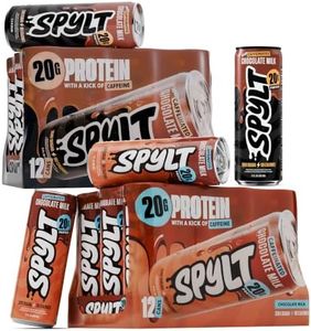 Spylt High Protein Chocolate/Max Chocolate Milk with 140mg Caffeine & 20g Protein - 90 Calories, Ready to Drink, Sugar Free, Lactose Free Milk, Perfect for Workout Recovery & Afternoon Pick Me Up -