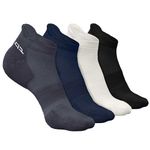 HEELIUM Bamboo Socks For Men | Ankle Length | Odour-Free & Breathable | Padded Base & Anti-Bacterial | 3X Softer Than Cotton Socks, Multicolor