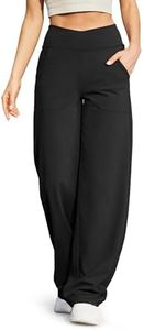 G4Free Wide Leg Pants for Women Yoga Dress Pants with Pockets Petite/Regular/Tall Loose Casual Work Trouser Pants Black