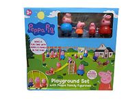 AMAFLIP Peepaa Pig Playground Set Fun Playtime Set 4 Pcs Figurines with Movable arm & Legs (Latest 2022)