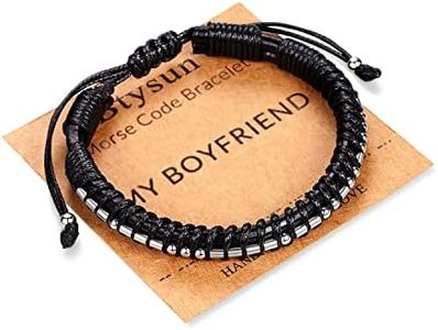 Gifts for Boyfriend Morse Code Bracelets for Men Gifts for Him Anniversary Birthday Gifts for Men Christmas Jewelry