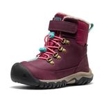 KEEN Unisex-Child Kanibou Mid Height Waterproof Insulated Snow Boots, Fig/Pink Lemonade, 2 CA