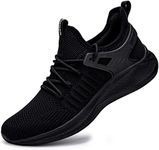 SDolphin Running Shoes Women Sneakers - Comfortable Memory Foam Lightweight Walking Tennis Workout Athletic Shoes, New All Black, 9