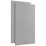 AudioSilk Acoustic Panels, 2 Pack, Large, 116 x 58cm, Mid Grey