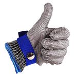 316L Stainless Steel Mesh Cut Resistant Gloves Kitchen Butcher Safety Working Glove Level 5 Protection (L)