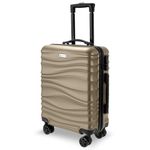 AVIO Wave Cabin Suitcase 55x40x20cm - Lightweight Double-Wheel Luggage Bag w/Combi Lock, 2 Internal Pockets, Telescopic Handle w/ 3 Heights - Durable ABS Hard Shell RyanAir, EasyJet, British Airways