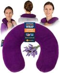 Sunnybay Heated Neck Pillow for Sore Neck Relief - Reusable Neck Heating Pad Microwavable - Microwave Neck Heating Wrap & Heat Pack - Bean Travel Pillow & Spa Neck Warmer by (Lavender, Purple)