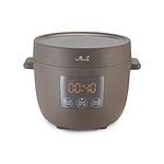 Yum Asia Tsuki Mini Rice Cooker with Shinsei Ceramic Bowl (2.5 cups, 0.45 litre) 5 Rice Cooking Functions, 2 Multicooker Functions, Hidden LED Display, 220-240V UK (Pebble Grey)