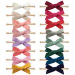 Baby Nylon Headbands Hairbands Hair Bow Elastics for Baby Girls Newborn Infant Toddlers Kids by Prohouse (Felt Cloth Bows-16PCS)