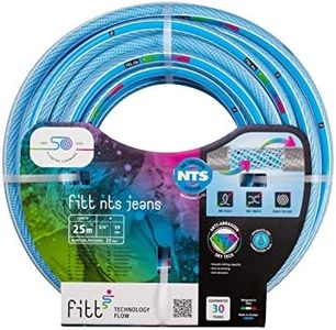 FITT NTS Jeans 5/8" (15 mm) 25 m - Tubo Azzurro per Irrigazione da Giardino, Robusto e Malleabile, per Uso Intensivo