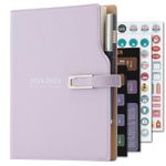 Academic Diary 2024-2025,from Jul 2024-Jun 2025 A5 Day to Page,Schedule Organizer with Calendar Stickers, Agenda Diary Planner with Pen Holder and Pen,Premium Thicker Paper 14 X 21.5 cm (Purple)