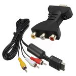 1080P HDMI to AV RGB RCA Converter RGBs to HDMI Adapter AV Cable for PS1 PS2 PS3 HDMI to 3-RGB Adapter with TV Laptop Xbox PS2/3 VHS Camera DVD USB Charging(2Pack:HDMI to AV RCA Converter+AV Cable)