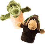 Animal Hand Puppets Set for Kids & Adults - 12.5" Premium Quality Soft Plush Toys with Movable Mouths - Perfect for Storytelling, Teaching, Preschool, Role-Play - Durable, Vibrant, Educational Puppets