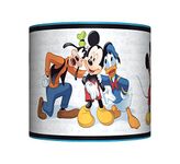 MICKEY MOUSE & FRIENDS CEILING LAMPSHADE ~ 10" DRUM ~ BOYS BLUE BEDROOM LAMP SHADE