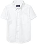 The Children's Place,boys,Short Sleeve Oxford Shirt,White,Medium