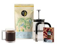 Blue Tokai Coffee Roasters Blue Tokai Coffee French Press Kit Gift Pack|Buy French Press 600Ml |Get Free Attikan Estate-Medium Dark Roast (French Press Grind) Grounded Arabica Coffee Bag 250G