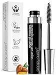 Poppy Austin Black Vegan Mascara For Sensitive Eyes - Made in Canada - 8x More Gentle, Cruelty Free, Hypoallergenic, Organic, Waterproof Mascara Voluminous, All Natural - 0.31 fl oz / 9g