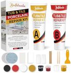 Porcelain Repair Kit, Fiberglass Tub and Tile Repair Kit High-Gloss White to Fix Cracks Chips and Dents, Quick Repair Bathtub, Ceramic, Toilet, Tray, Resin, Marble Shower Sink, Acrylic Quartz