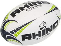 Rhino Cyclone Rugby Ball, White, Size 5