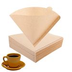 150 Pieces Coffee Filter Papers, 4.72 x 6.3 Inch Disposable Filter Papers Size 02 Unbleached Cone Filter Papers for Coffee Dripper Pour Over Coffee Maker (1-4 Cups)