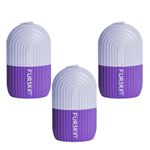 Furskin Ice Roller for Face, Eyes & Body (Purple, Pack of 3) – Reusable & Unbreakable Facial Massager for Puffiness, Skin Tightening & Glowing Skin